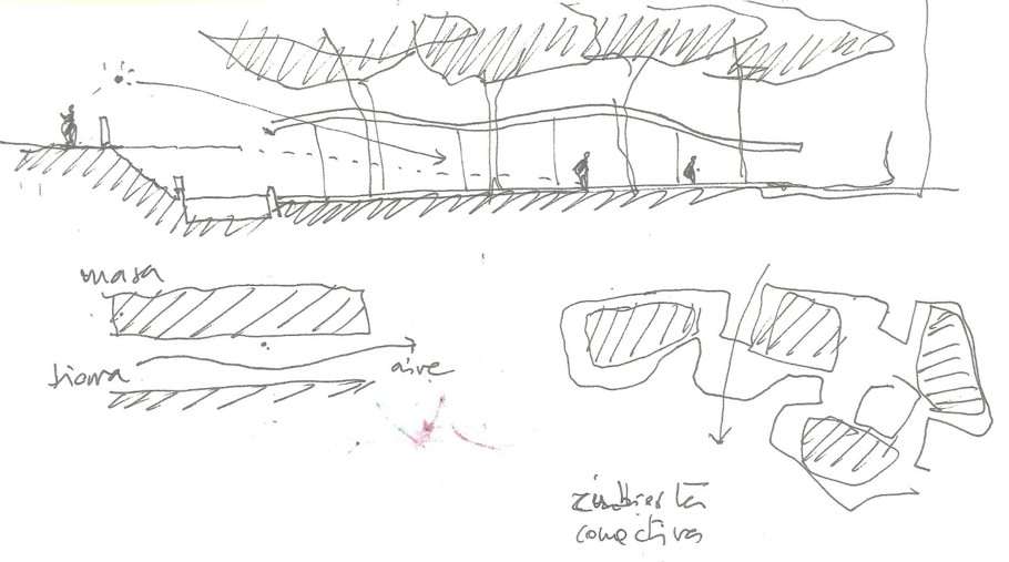 CROQUIS PINOLA 3 Casa Pinola Chiclana CLT Casa Pinola arquitectura Chiclana Pinola House interior madera Vivienda Pinola Cádiz arquitectura Casa bioclimática